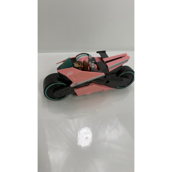 Paw Patrol Movie Liberty Deluxe Pink Motorcycle Scooter Sidecar Vehicle + Figure - Picture 4 of 6